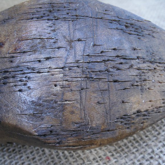 Antique Wood Shoe Form Hand Painted Design - Picture 11 of 16